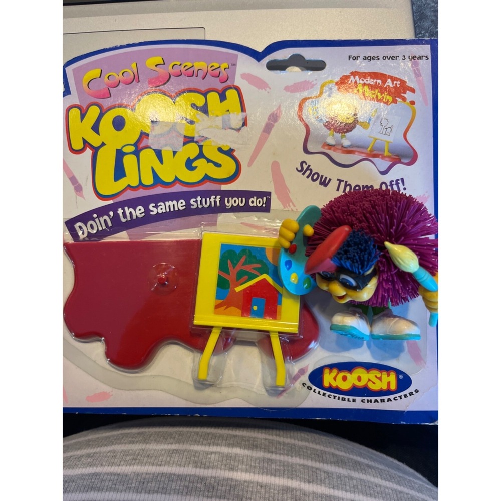 New 1997 Figure Modern Art Melvin Artist Cool Scenes Koosh Lings Figure OddzOn